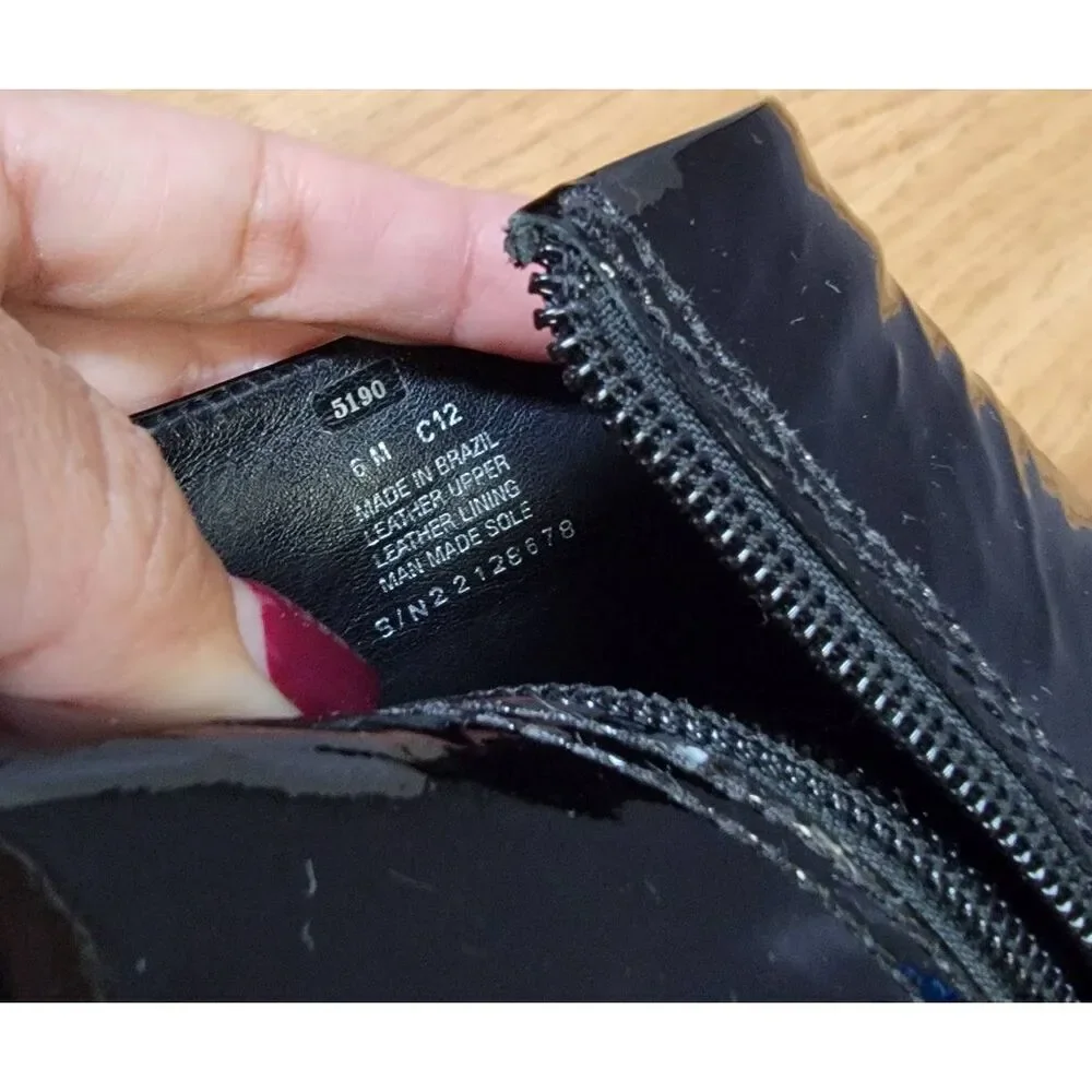 Tory Burch Patent Leather Ankle Booties 6